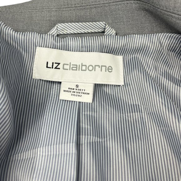 Liz Claiborne Double Breasted Military Style Jacket in light Grey size small - Picture 10 of 15